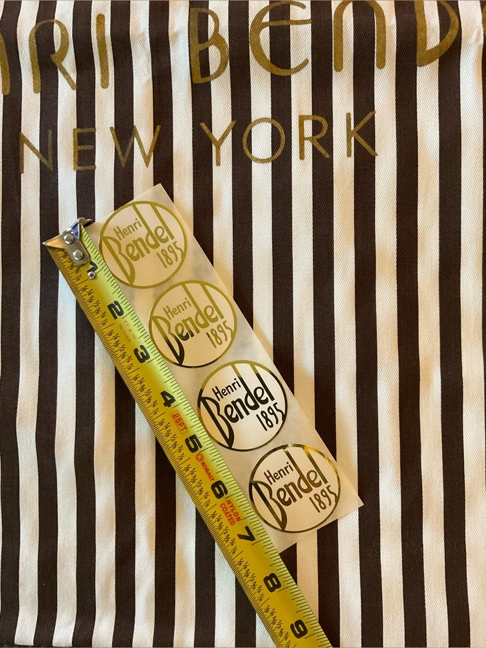Set of 4 New Henri Bendel Embossed Gift Stickers